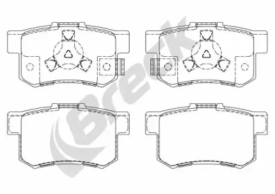 Комплект тормозных колодок, дисковый тормоз BRECK купить